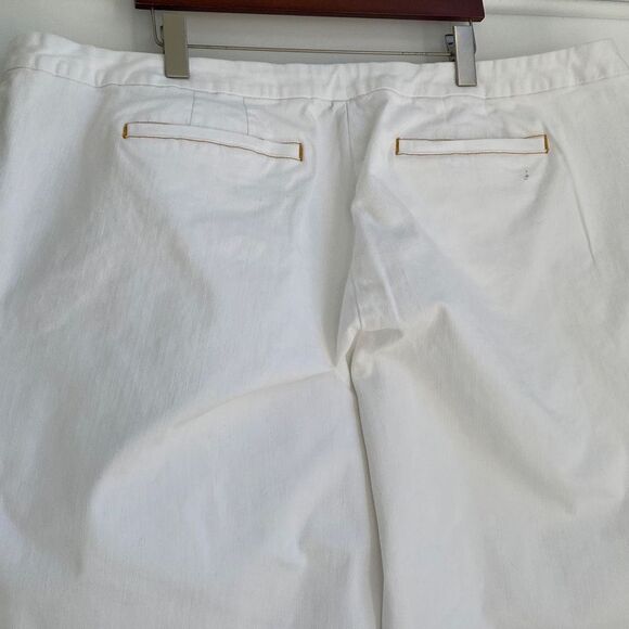 Lane Bryant Flare‎ Sailor Cotton Twill Stretch Pants White 28 - Picture 10 of 16
